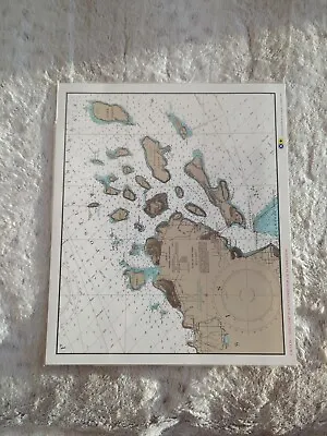 Nautical Map Apostle Islands Lake Superior Madeline Island Yacht Club Laminated • $29.99