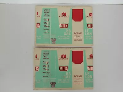 2 Vintage Harbisons Milk Cardboard Carton Half Gallon Quart Per Unit Since 1865 • $19.99