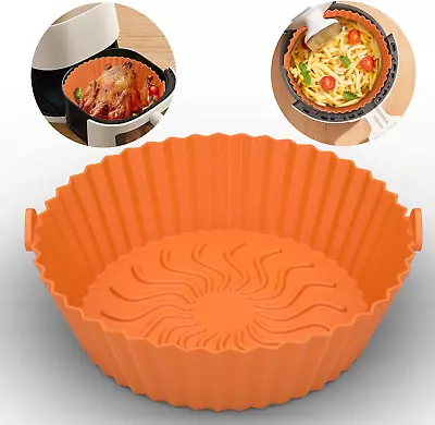 Air Fryer Silicone Liner Reusable Air Fryer Round Liner Accessories Non-Stick Ea • $16.24
