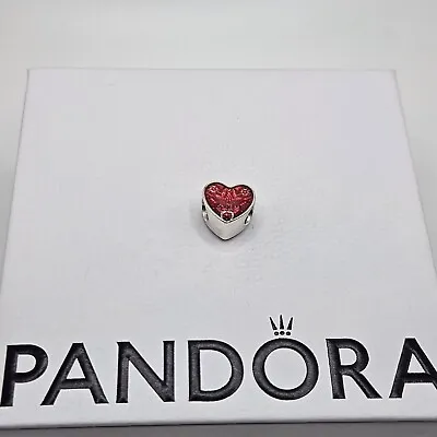 Genuine Pandora Pink Latin Amo Te Heart Charm ALE 925 #792048EN117 • £22