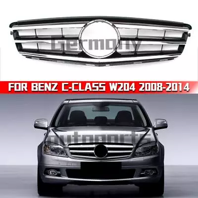 Chrome Black Sport Style Grille For Benz C-Class W204 08-14 C180 C250 C300 C350 • $100