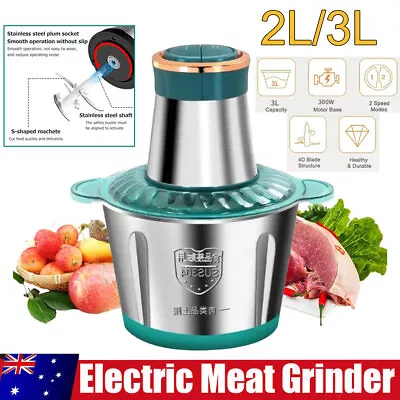 2L/3L Electric Meat Grinder Mincer Sausage Vegetable Food Processor Blender AU • $47.99