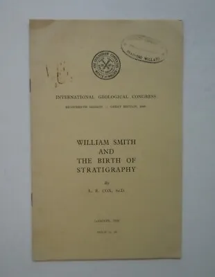 £24.81 • Buy Cox Geology Great Britain Geologists William Smith Birth Of Stratigraphy 1948