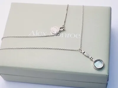 Alex Monroe Magnifying Glass Necklace Silver Rock Crystal NEW • $309.81