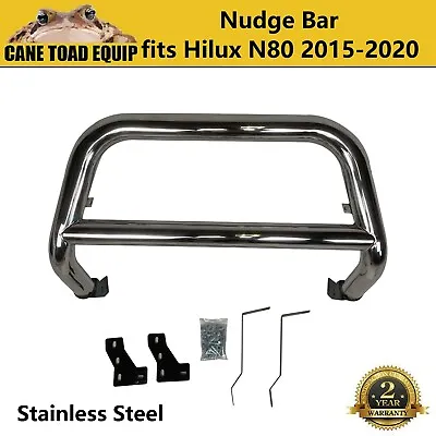 Nudge Bar Fit Toyota Hilux N80 2015-2020 304 Stainless Steel 3 Inch Grill Guard  • $249