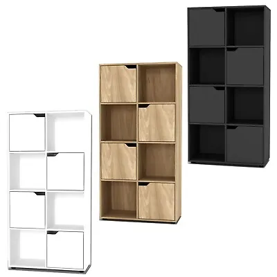 2 4 8 Cube Bookcase Shelving Display Shelf Storage Living Room Wooden Door NEW • £59.99