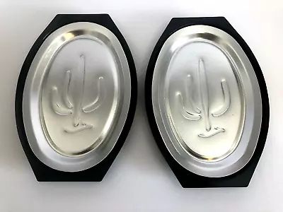 Vintage Nordic Ware Sizzler Platter & Holder Steak/Fajita Plate - Set Of 2 • $25.26