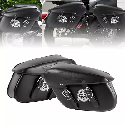 $129.99 • Buy Motorcycle Synthetic Leather Saddlebag Tool Bag For Yamaha V-Star XVS 950 1100