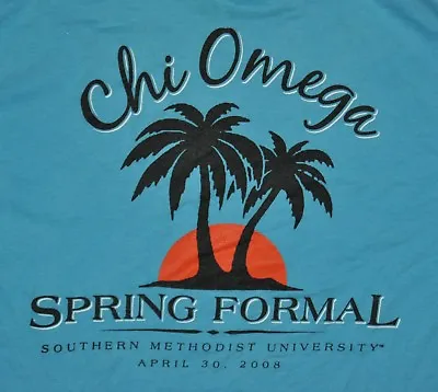 $12 • Buy T-shirt Small Chi Omega 2008 Southern Methodist University 18 Inches Pit To Pit