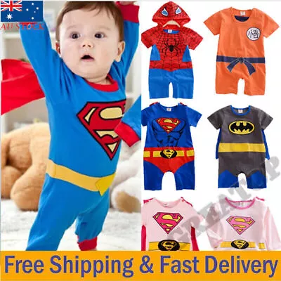 Kids' Baby Girl Boys Superhero Jumpsuit Costume Cosplay Party Playsuit Outfits∝ • $17.99