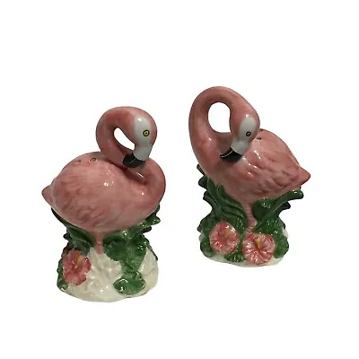 VINTAGE J Willfred Charles Sadek Flamingo Salt And Pepper Hand Painted NWOT • $35.99