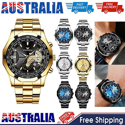 Mens Luxury Watch Army Military Chronograph Date Quartz Waterproof Wrist Watches • $18.89