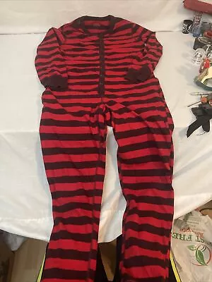 Goodfellow & Co Unisex Adult Pajamas Jumpsuit Red Striped One Piece Size Small • $16.99