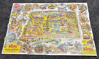Vintage Amusement / Theme Park SOUVENIR Cartoon Map  KNOTT'S BERRY FARM  • $200
