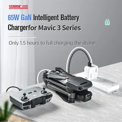 $25 • Buy GaN 65W Constant Voltage Smart QC 3.0 Charger For DJI Mavic 3, Mini 3 Pro, Avata