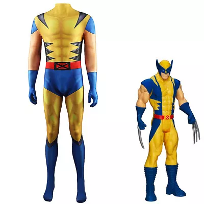WOLVERINE Jumpsuit X-men Bodysuit Logan Cosplay Costume Halloween Adult Kids Cos • $26.99