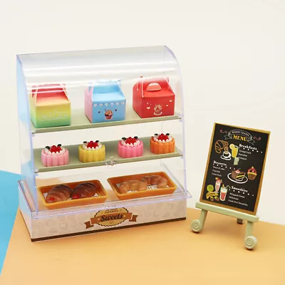 2pcs Cake Cabinet Signboard Dollhouse Miniature 1:12 Food Dessert Display Decor • $7.99