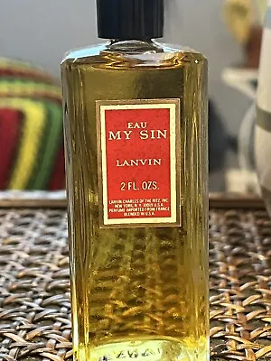 Vintage Eau My Sin LANVIN Parfums 2 Fl Oz New York Splash Rare Cologne Perfume  • $93.93