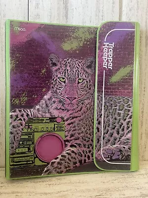 Mead Trapper Keeper Binder RETRO Vintage Style Cheetah/Leopard Boombox 80-90’s • $10