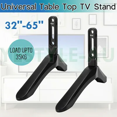 $21.89 • Buy TV Stand Legs Mount LED LCD Universal Table Top Flat TV Screen 32 -65'' Bracket