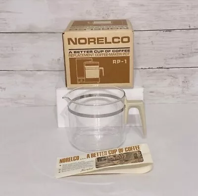 Vintage (1980) NORELCO 4-6 Cup RP1 Glass Coffee Pot Replacement Carafe • $18.50