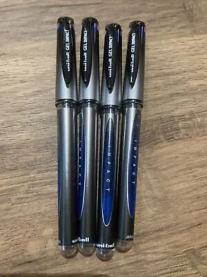 Uni-Ball Signo Gel Impact 1.0mm Blue Rollerball PenREF:UM-153S( 744789 ) 4 PENS • £10.40