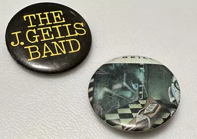 Vintage Lot Of 2 J. Geils Band Rock N Roll Music Group Pin Pinback Button • $14.99