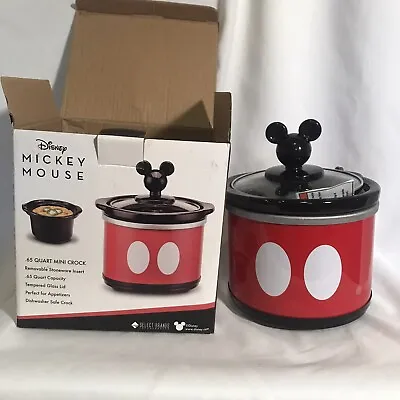 Disney Mickey Mouse Mini Crock Pot .65 Quart Slow Cooker Removable Stoneware • $15.99