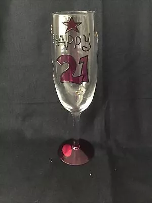 21st Birthday Luxury Prosecco Champagne Flute Glass Gift Gift Wrapped • £8