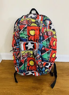 Mad Pax Avengers Thor Hulk Captain America Iron Man All Over Print Backpack RARE • $59.99