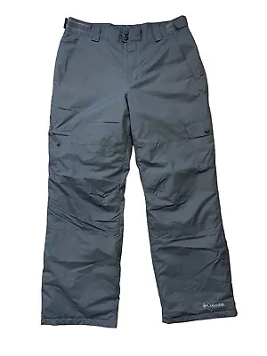 Columbia Men's Snow Gun Ski Pant Size Large (36x32) Gray Cargo Pockets Insulated • $32