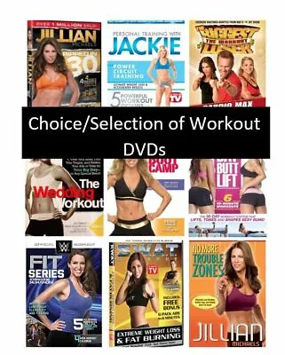 Fitness Workout Exercise DVD Selection Choice Dance Keep Fit Aerobic | FREE POST • £2.15