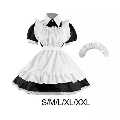 Ladies Maid Costume With Headwear Sweet Lolita Maid Dresses Uniform For Party • £21.96