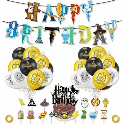 Harry Potter Party Package Banner Balloons Cake/cupcake Toppers Decoration  • $23.95