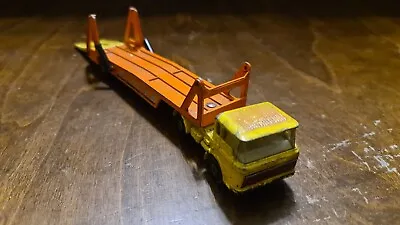 1970 Lesney Matchbox Super Kings DAF Car Transporter Hauler K-11 Yellow Orange • £5.70