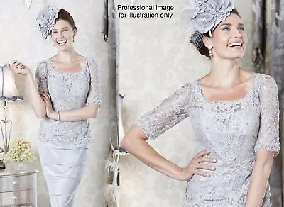 Massive Clearance - Ian Stuart ISL456 Outfit Mother Of Bride Groom Almond UK10 • £200