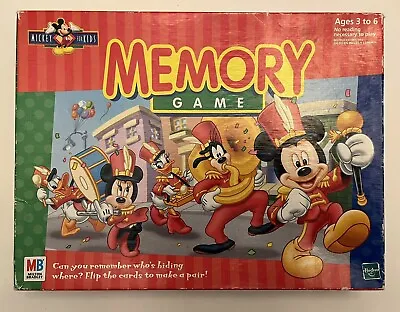 Vintage 1998 Memory Matching Mickey Mouse Game Milton Bradley Hasbro Parade • $5.50