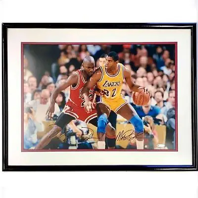 Michael Jordan / Magic Johnson Autograph Dual Signed 16x20 Photo /1991 UDA COA • $4999.99