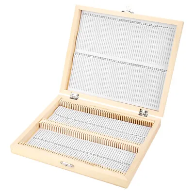 Wooden Box With Lock Storage For Glass Prepared Microscope Slides Storing Tool • $18.46