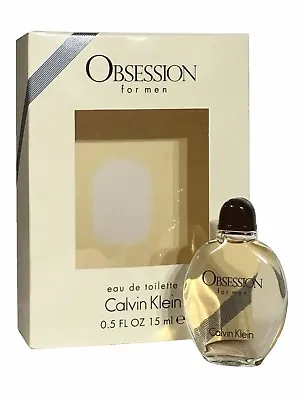 New Mini Travel Calvin Klein Obsession 15ml EDT Men Aftershave Perfume Splash • £16.99