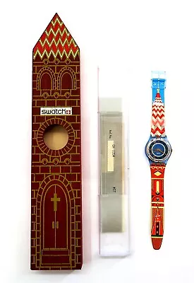 Swatch Watch WOODEN CHURCH CATHEDRAL GN135PACK 1994 Limited Edition 1500 Made • $119.99
