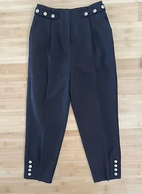 New Mint Velvet Women's High Waisted Trousers UK 14S Black • $30