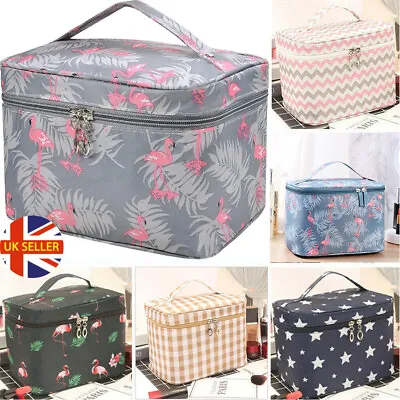 Large Capacity Make Up Bag Vanity Case Box Cosmetic Nail Tech Storage Beauty Bag • £3.69