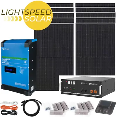 Easy Complete Solar Off-Grid Lithium Battery Kit - 4kW Victron EasySolar AC • £6775