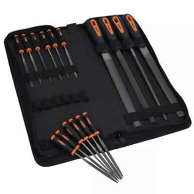 £17 • Buy 16pc Metal Wood + Plastic Files Engineering Metal Working Needle Carry Case