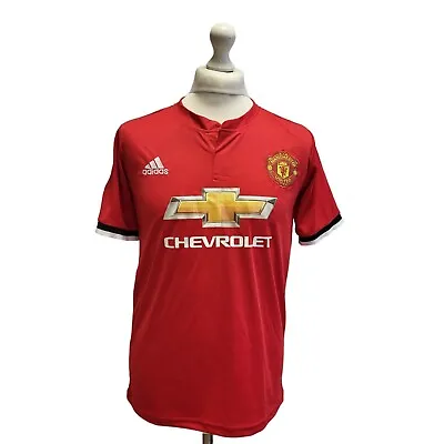 Adidas Manchester United Football Shirt Red Home Kit Men's UK M Eu 50 Yy573 • £19.99
