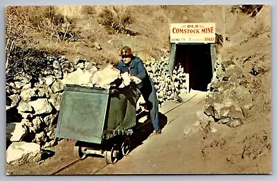 Postcard Occidental Mine (Old Comstock) Virginia City NevadaMiner Cart   F24 • $4.89