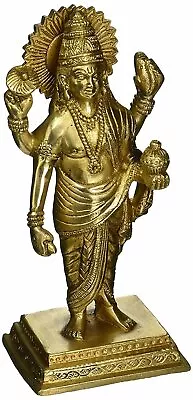 Brass Dhanvantari God Of Medicine Vishnu Idol Avatar Statue 7.9  Figurine 2.64lb • $79