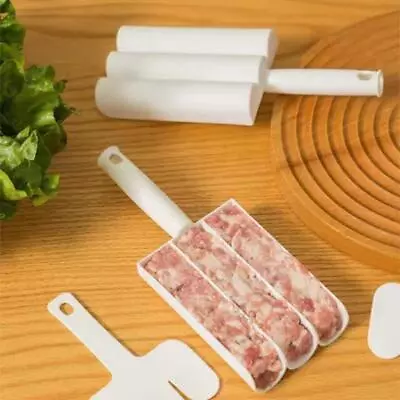 Plastic Kitchen Triple Meatball Maker Rice Balls Mold Meat Baller Spoon Scraper • £4.31