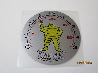 Michelin Air Compressor Gauge Face “3M Decal  For Vintage Restoration NICE NEW! • $23.40